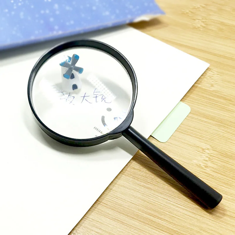 5 Times Magnifying Glass for Children Students Portable Reading for The Elderly Handheld High-Definition Magnifying Glass