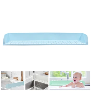ถาดของเล่นอ่างอาบน้ําขนาดใหญ่, อุปกรณ์ป้องกันการกระเซ็นสําหรับเด็ก, ชั้นวางของอาบน้ําซิลิโคน 7