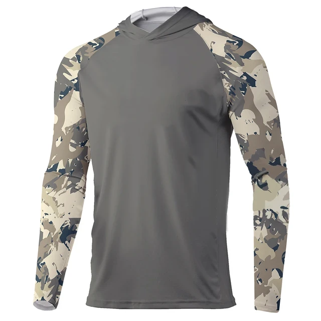 Fishing Hoodie Men Clothes Summer Green Camo Long Sleeve Fishing