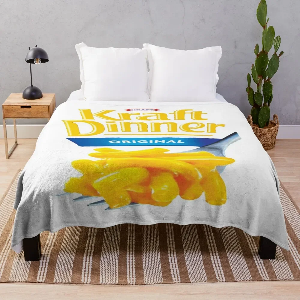 

Kraft Dinner Throw Blanket Thermals For Travel fluffy Blankets