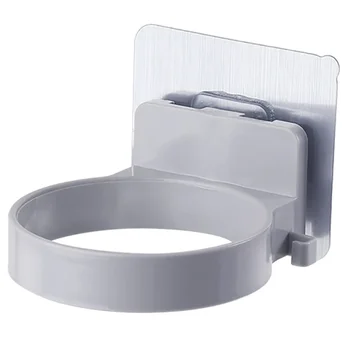 Simple Wall Mountedเครื่องเป่าผมผู้ถือห้องน้ําแขวนผนังRack Storage ABSห้องน้ําเครื่องเป่าผมRack Organizerใหม่ 7