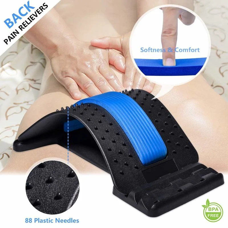 4 Level Magnetic Therapy Back Stretcher Massager Lumbar Spine Support Deck  Pain Relief Chiropractic Lumbar Relief Back Cracker - AliExpress