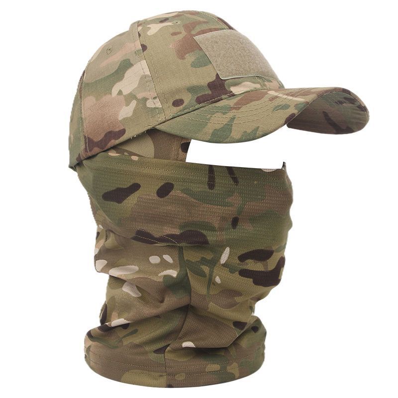 2024 Outdoor Tactical Baseball Caps for Men Women Summer Sun-proof Snapback Sun Hats Casual Camouflage Balaclava Half Ski Mask