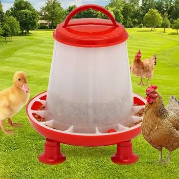 1Pc 1.5kg/3L Automatic Chicken Feeder Bucket Drinker Bucket With Leg Plastic Water Bucket for Duck Farm Chick Coop Water Supply 1
