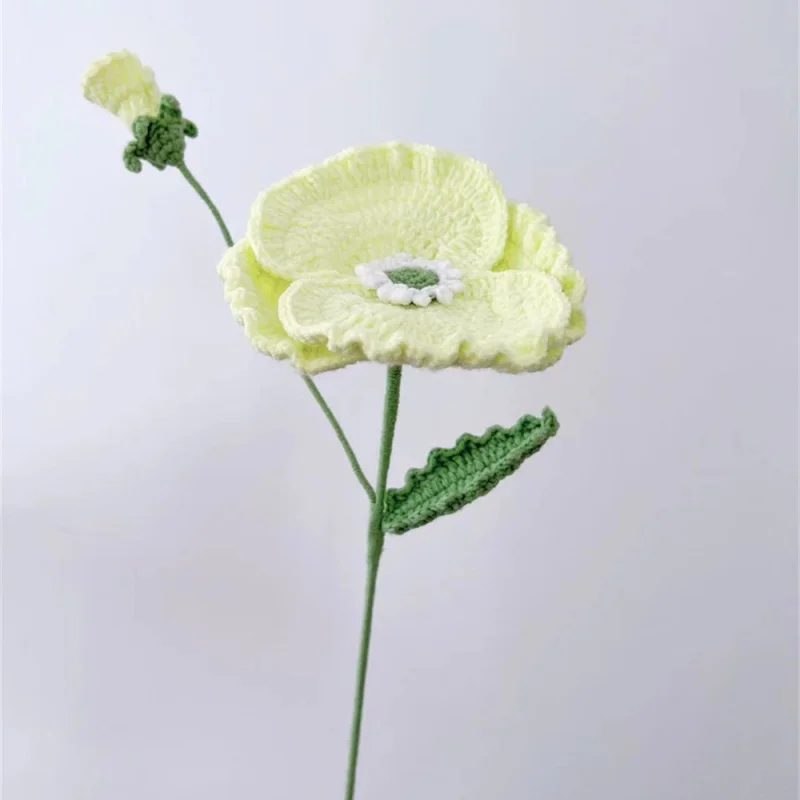 완성된 실 꽃 스커트 테두리 손뜨개 인공 꽃 수제 창의적인 DIY 손뜨개 인공 꽃 꽃다발