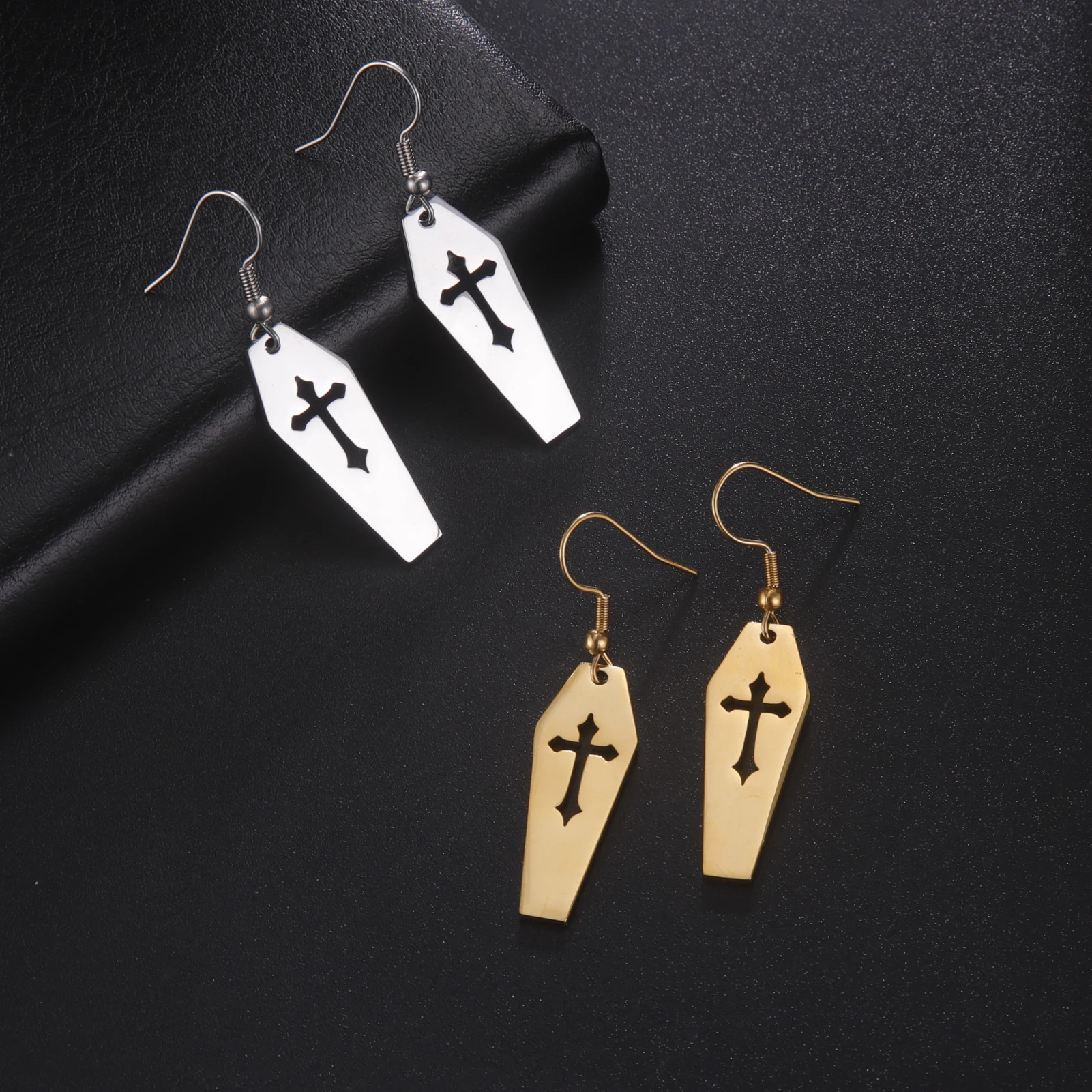 国内で当店のみ 666999 - Dark cross spikes drop earrings 国内で当店のみ 666999 - Dark cross spikes drop earrings