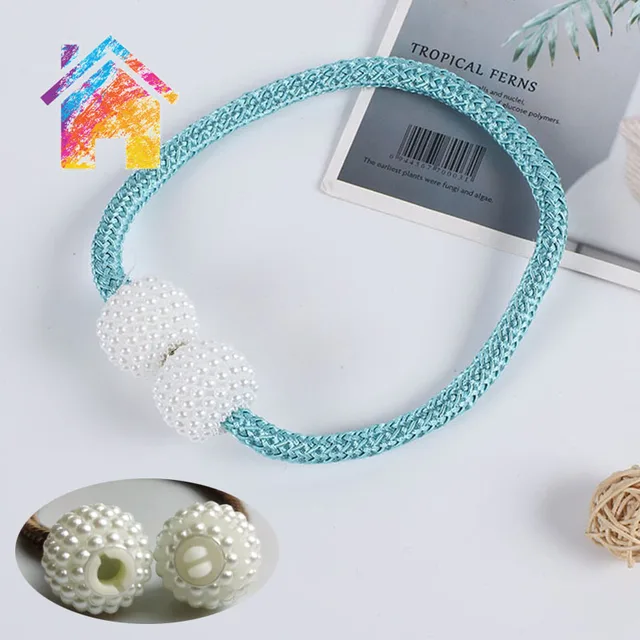 1 Piece of New Pearl Buckle Curtain Clip Curtain Frame Lace Buckle Clip Hanging Ball Buckle Lace Curtain Accessories Home Decora 1 Pcs Blue