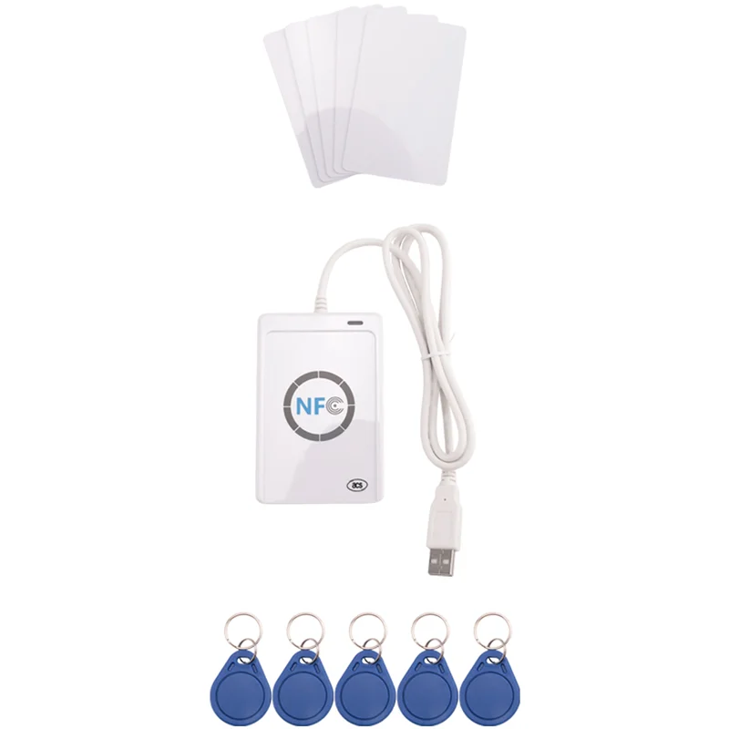 B24B NFC 리더 ACR122U USB 비접촉식 스마트 IC 카드 작성기 및 리더 스마트 RFID 복사기 복사기 UID 변경 가능 태그 카드