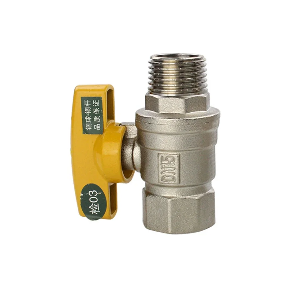 Full Copper 4 Points Inside And Outside Wire Live Connection Short Handle Gas Valve Copper Ball Valve Core Large Flow Ball