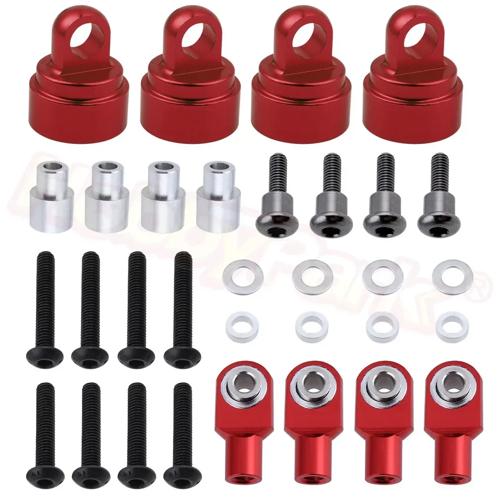 

HobbyPark Aluminum Shock Caps (fits Ultra Shocks) & Short Rod Ends for Traxxas RC Cars Trucks Option Hop Up Parts