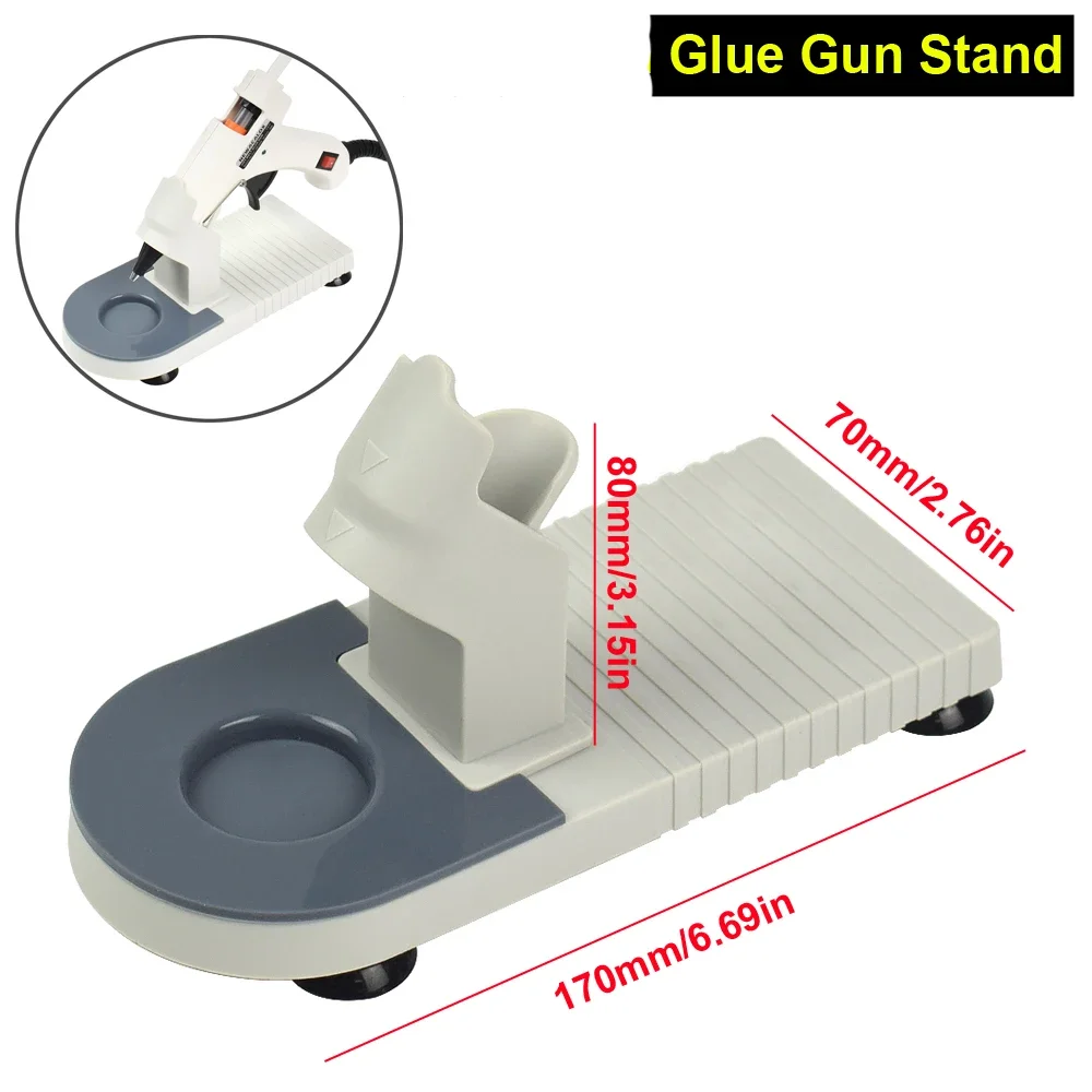 NEWACALOX 20W EU Plug Hot Melt Glue Gun with Free 1pc 7mm Glue Stick Industrial Mini Guns Thermo Electric Heat Temperature Tool 6