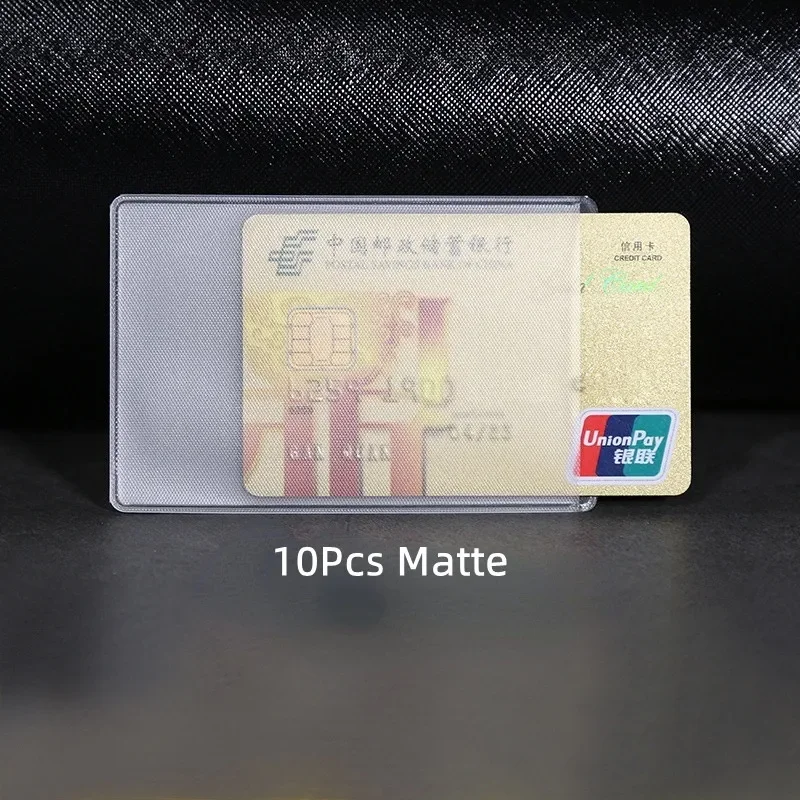【HOT】 1/5/10Pcs PVC Transparent Card Holder Bus Business Case Bank Credit ID Card Holder Cover Identification Card Container Holder. 