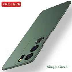 ZROTEVE Slim Frosted Hard PC Phone Case Cover for Vivo V23 Pro (Simple Green)