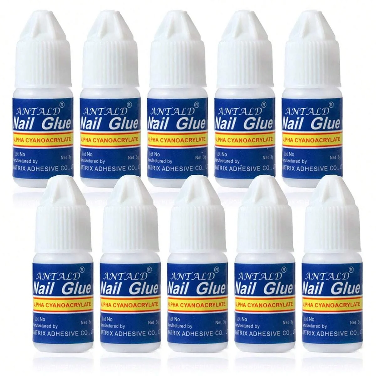 5pcs*3g Strong Adhesive Nail Glue -Fast Drying Nail Bond Glue for Acrylic False Nail Tips Gem Rhinestone Jewelry Sticky Glue Gel 3