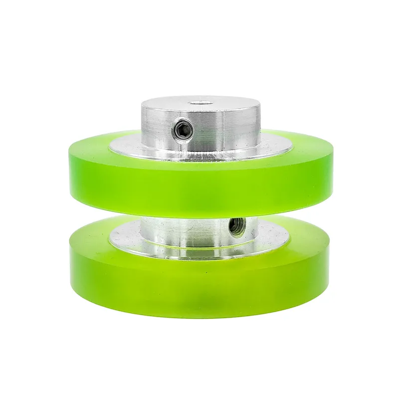 Industrial Encoder Measuring Wheel Shaft hole 6mm Perimeter 200mm Aluminum Polyurethane