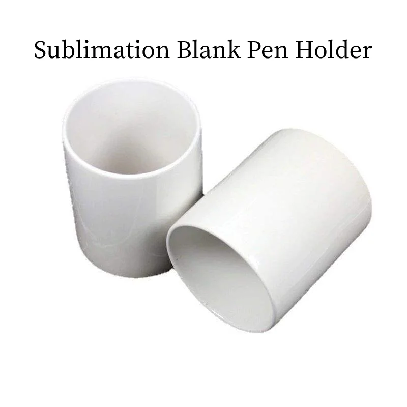 Ceramic Pen Holder Sublimation Blank Cylinder Pencil Holders Desk Organizer Makeup Brush Holder For Student Gifts