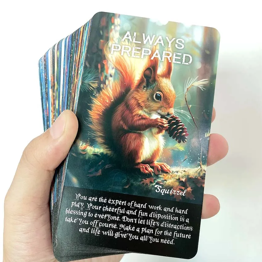 12x7 cm Spirit Animals Oracle Cards Keywords,no guidebook. Games 4