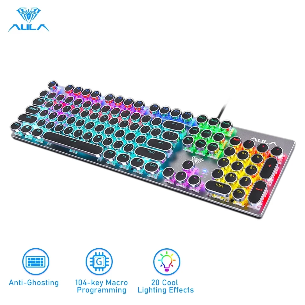 AULA F2068 Punk Edition Mechanical Gaming Backlight Keyboard For Laptop
