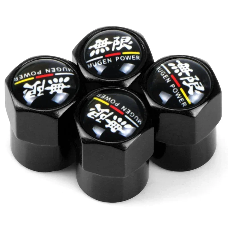 Car Wheel Tire Valve Caps Dust Proof Covers Stem Air Caps For Honda Mugen Power Civic Accord CRV Hrv Jazz Accessories 4pcs