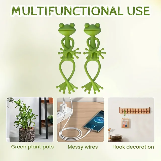 1/2/5pcs Frog Plant Stand Green Frog Plant Supports Cute Stable Support for Small Potted Plants Succulents Planter Decorations 2