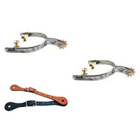 2Pcs Western Horse Spur Premium Cowboy Spur for Competition Boots Training 1