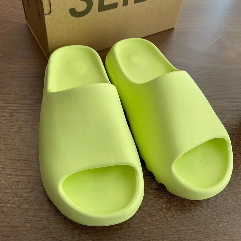 Sandalias de playa hombre y mujer, chanclas de diseñador de marca de lujo, zapatos de verano, verde brillante, 2022| - AliExpress