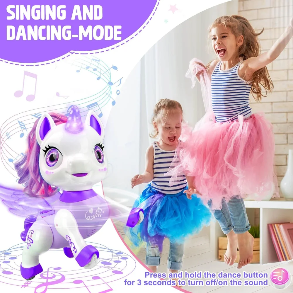 Unicorn Toys for Girls, Remote Control Robot Toys, Dancing Pets, Robot Toys for Kids, Toddler Perfect Birthday Christmas Gifts 4
