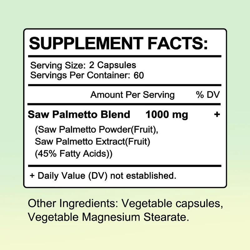 Saw Palmetto Extract 1000ml Prostate Support Supports Urinary Health Sleep Mood Healthy Hair