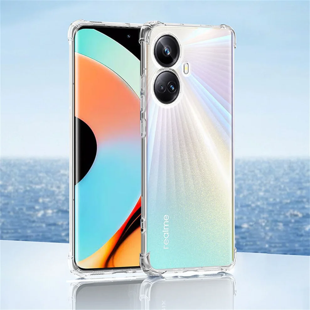 Shockproof Transparent Silicone Soft Case with Airbag Corners – Clear TPU Original Cover