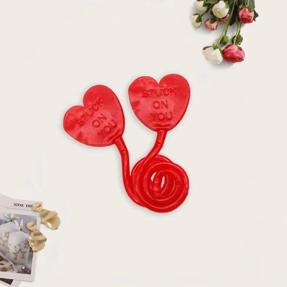 

Stretchy Sticky Toy Colorful Love Heart Wall Climbing Toy Stretchy Sticky Stress Relief Fidget Toy for Kids Soft Tpr