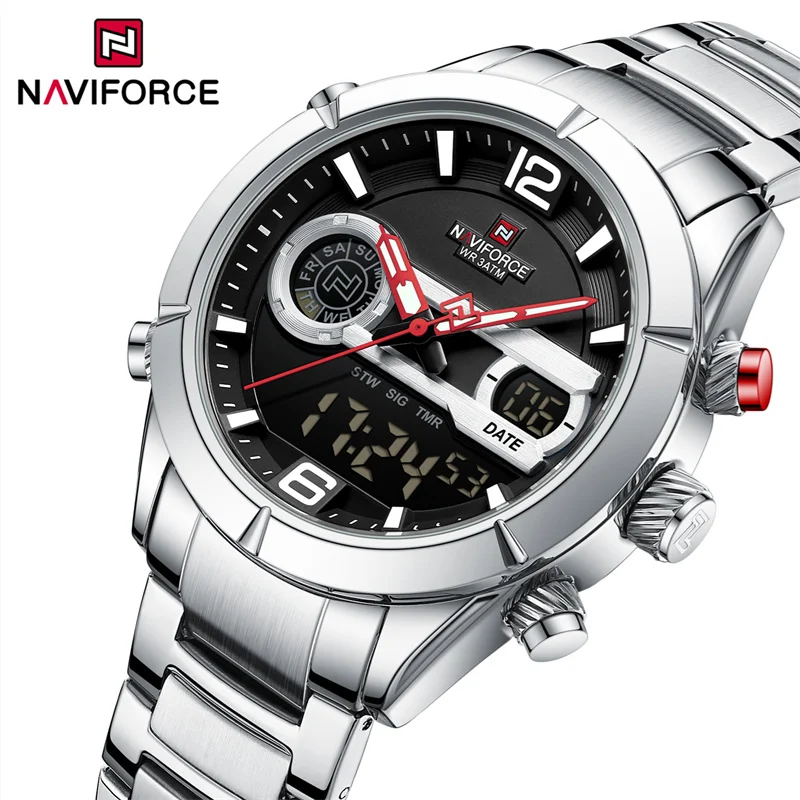 NAVIFORCE Brand Luxury Watch For Men Waterproof Digital Sport Quartz ...