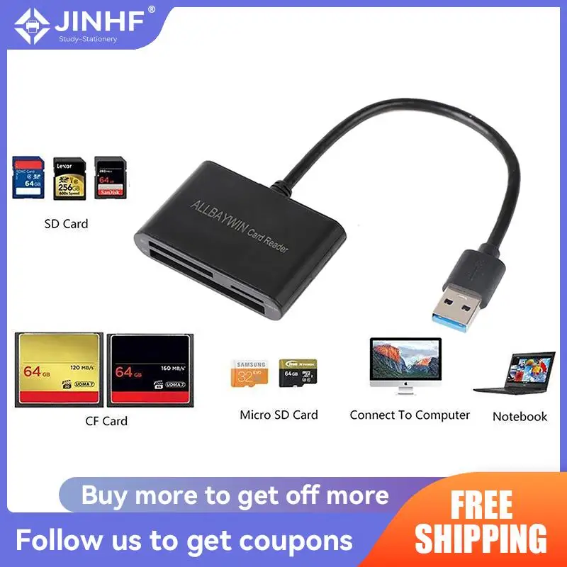 

USB SD Card Reader USB 3.0 Memory Card Reader Writer Compact Flash Card Adapter For CF/SD/TF Micro SD/Micro Card For Wind 3 IN 1