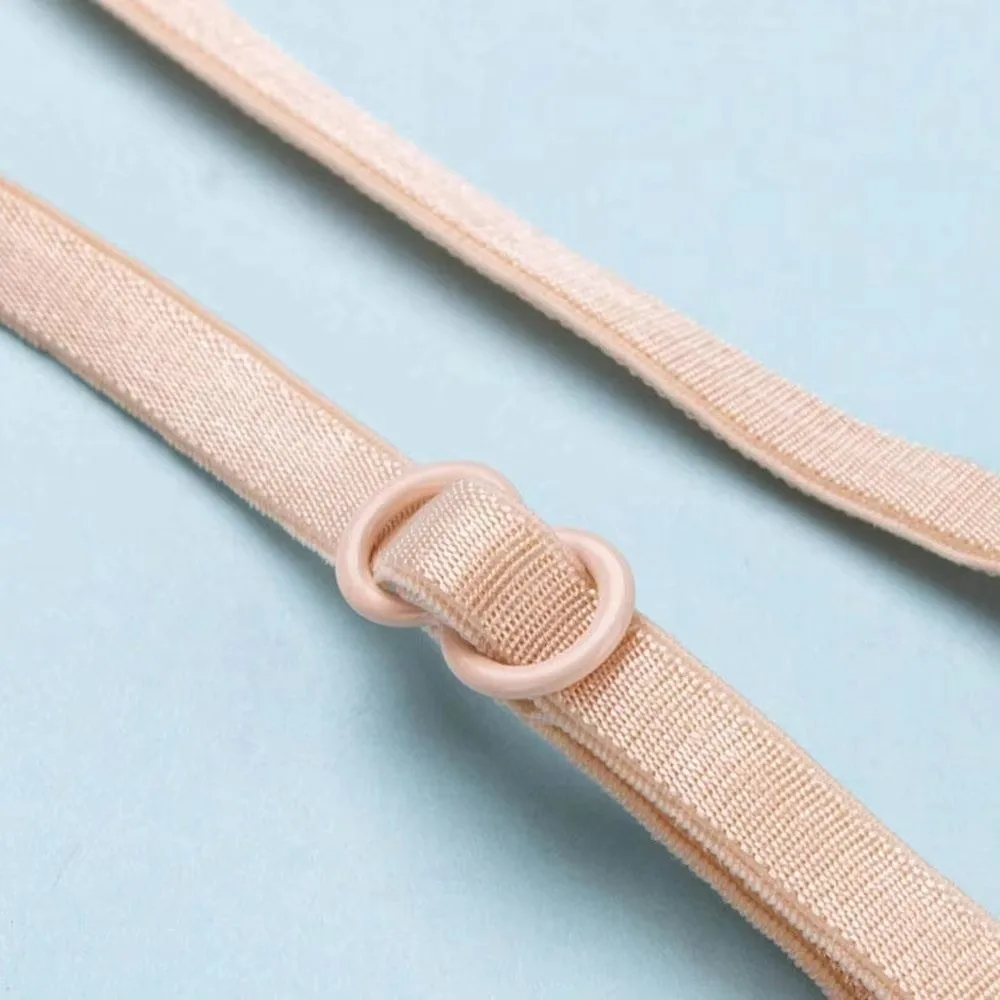 1 Pair Slim Strap Non-Slip Bra Strap Seamless Ultra Thin Invisible Bra Strap Elastic Strap Adjustable Brassiere Strap 5