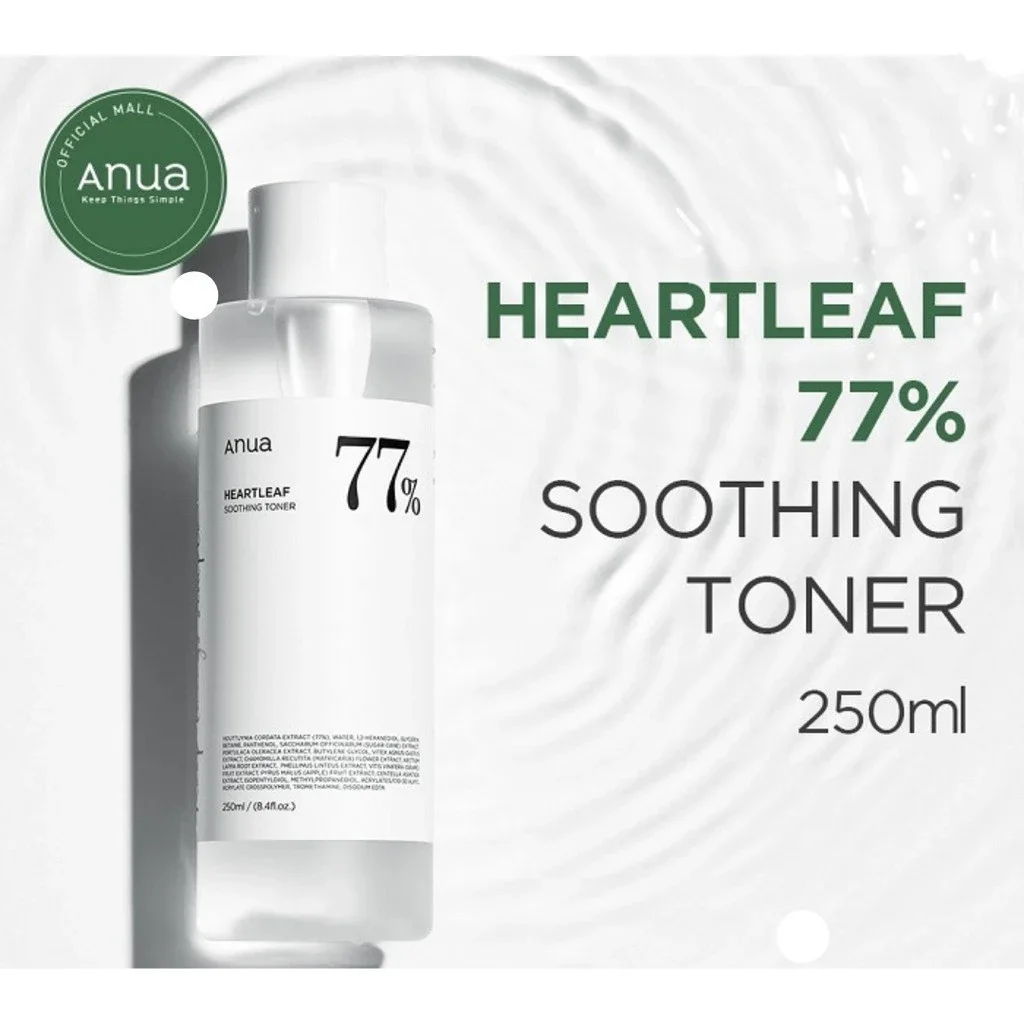 Anua Calming Moisturizing Set Heartleaf 80% Soothing Ampoule (Serum) & Heartleaf 77% Soothing Toner