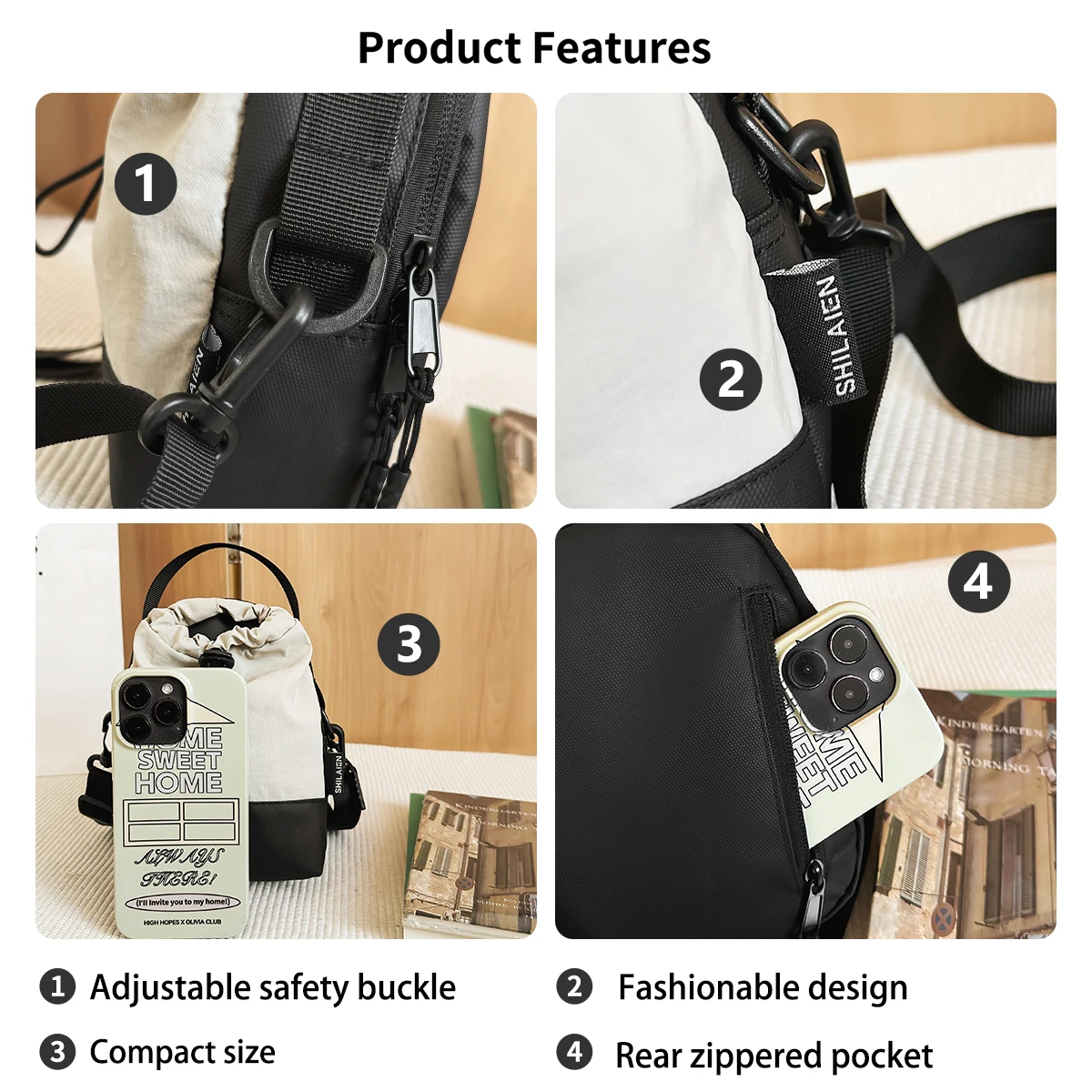 Lightweight Outdoor Shoulder Bag Camping Crossbody Bag Men's Multi-Functional Mobile Phone Bag Cycling Travel Water Bottle Water Cup Bag