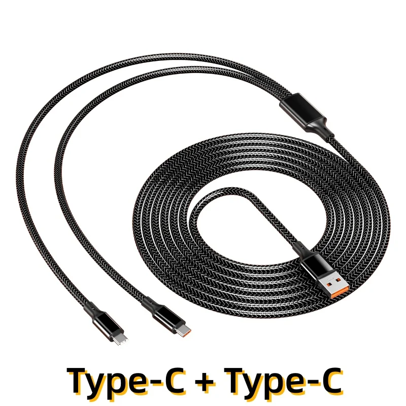 Universal 2-in-1 Fast Charging Cable with Triple Connectors