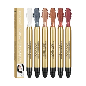 New Double-head Metallic Eyeshadow Stick Shimmer Eyeshadow Pencil Ultra Pigmented And Long Lasting Cream Eye Shadow Pen - Thumbnail 7