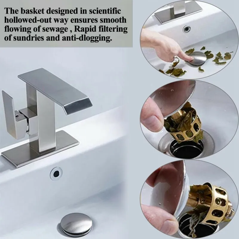

Drain Filter Bathroom Drain Sink Plug Wash Basin 35MM Pop Up Bounce Universal