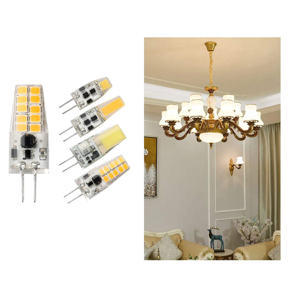 รูปสินค้า หลอดไฟ LED ประหยัดพลังงาน ไม่มีแสงกระพริบ 12V