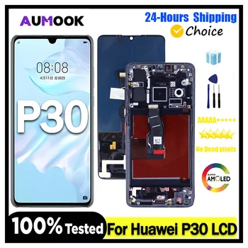 Display OLED per Huawei P30 ELE-AL00, Schermo LCD Touch Screen per Huawei P30 ELE-L29 ELE-L09, Assemblaggio Digitalizzatore Schermo LCD, Ricambi