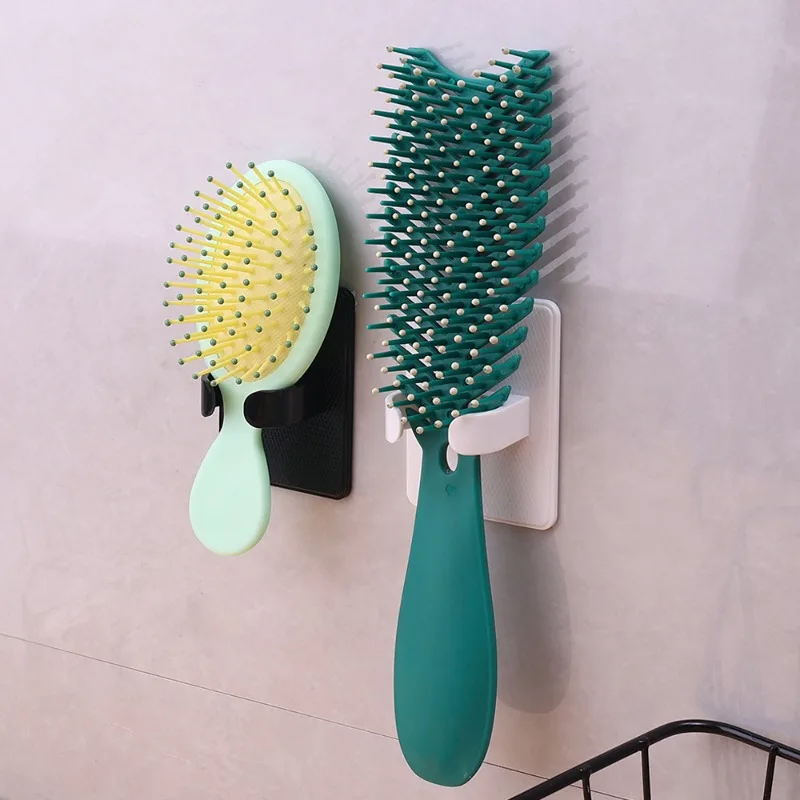 5/1PCS Wall Mounted Comb Holder Bathroom Wall Organizer Storage Holder household Hair Brush Storage Bracket Hair Dryer Rack 4
