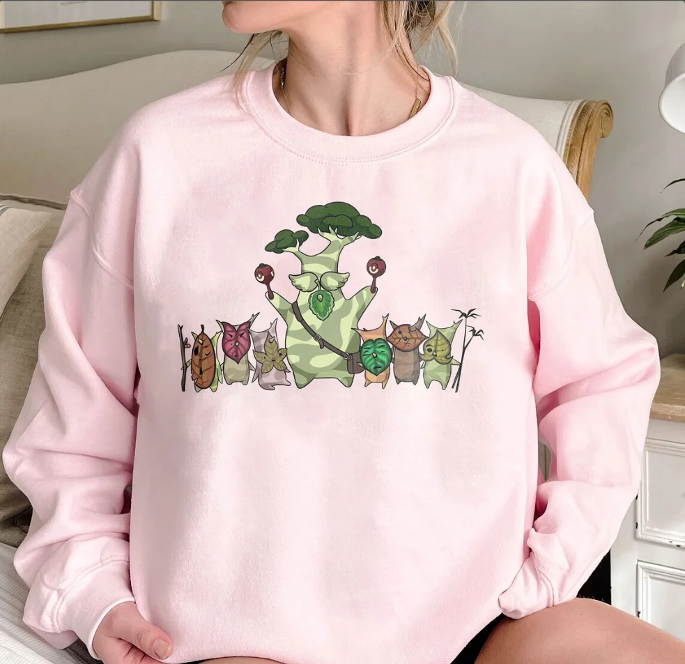 Women Vintage Floral Plants Pullover Sweatshirt Casual Long Sleeve T-Shirt Y2K Top Kawaii Harajuku Fashion Winter Women Clothes