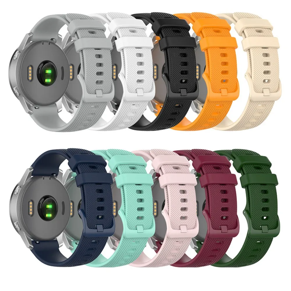 

20mm Silicone Strap for Garmin Samsung Huawei Watchband Sport Smart Watch Replacement Bracelet Multi Colored Universal WristBand