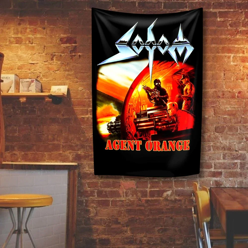 Party decorations,tapestry decorations Sodoms Tapestry Germany Thrash Metal Flag Rock Band Home Decor Bedroom Dorm Background Concert Banner Outdoor Indoor Decoration
