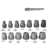 Lug Nut Remover Kit 1/4”-3/4”Twist Socket Tool Set With A 1/4”Hex Drive 3/8”Impact Bolt Nut Extractor Set 13pcs With Storage Box 6
