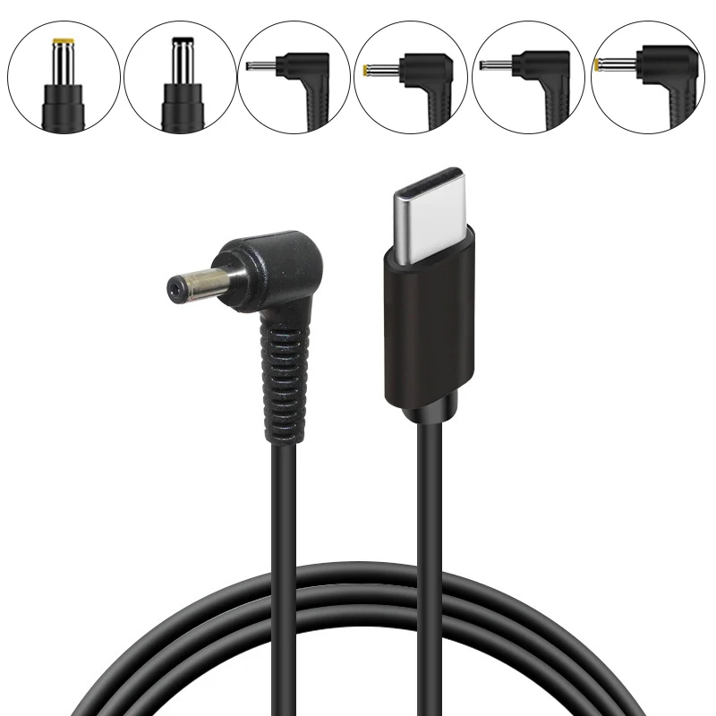 라우터 미니 선풍기 스피커용 DC 전원 어댑터 케이블, C타입 to DC 전원 잭 컨버터, 9 V, 12V, 15V, 20V, 65W, 3A