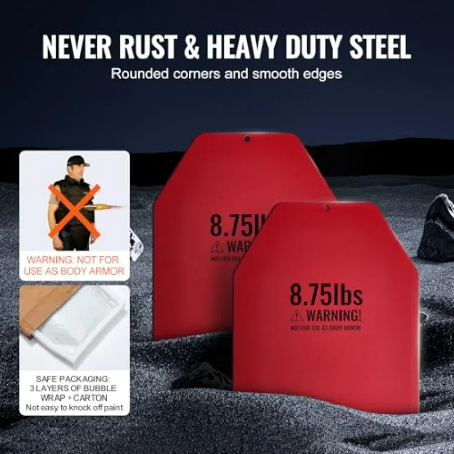 Weight Vest Plates, 8.75 LB Pairs, Premium Steel Weighted plates, Contoured Ergonomic Fit – WODs, Additional Weight for Weight V