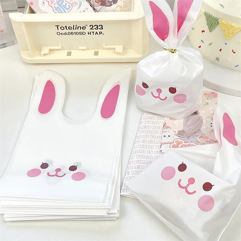

10PCS Bunny Packaging Candy Cookie Rabbit Long Ear For Sweets Party Goodie Packing Wedding Cake Bags Gift Bag Present