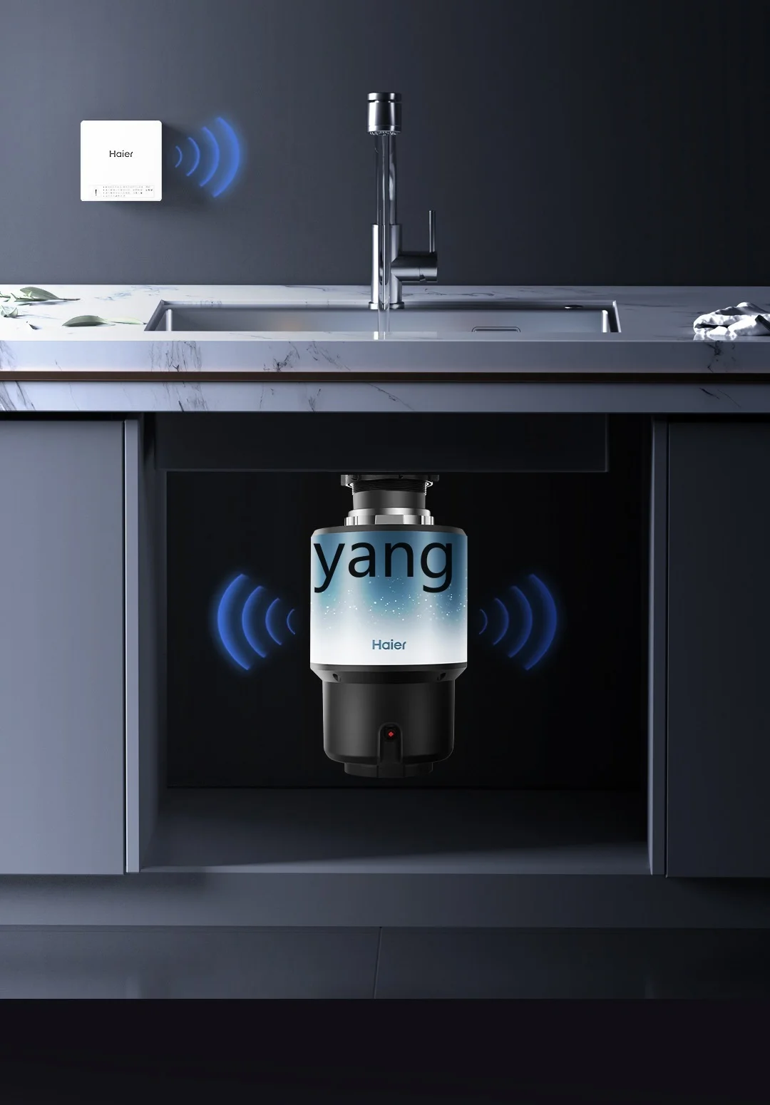 Haier Kitchen Waste Garbage Disposal Kitchen Household Wireless Dining Sink Grinding Grinder LD660-Pro 3
