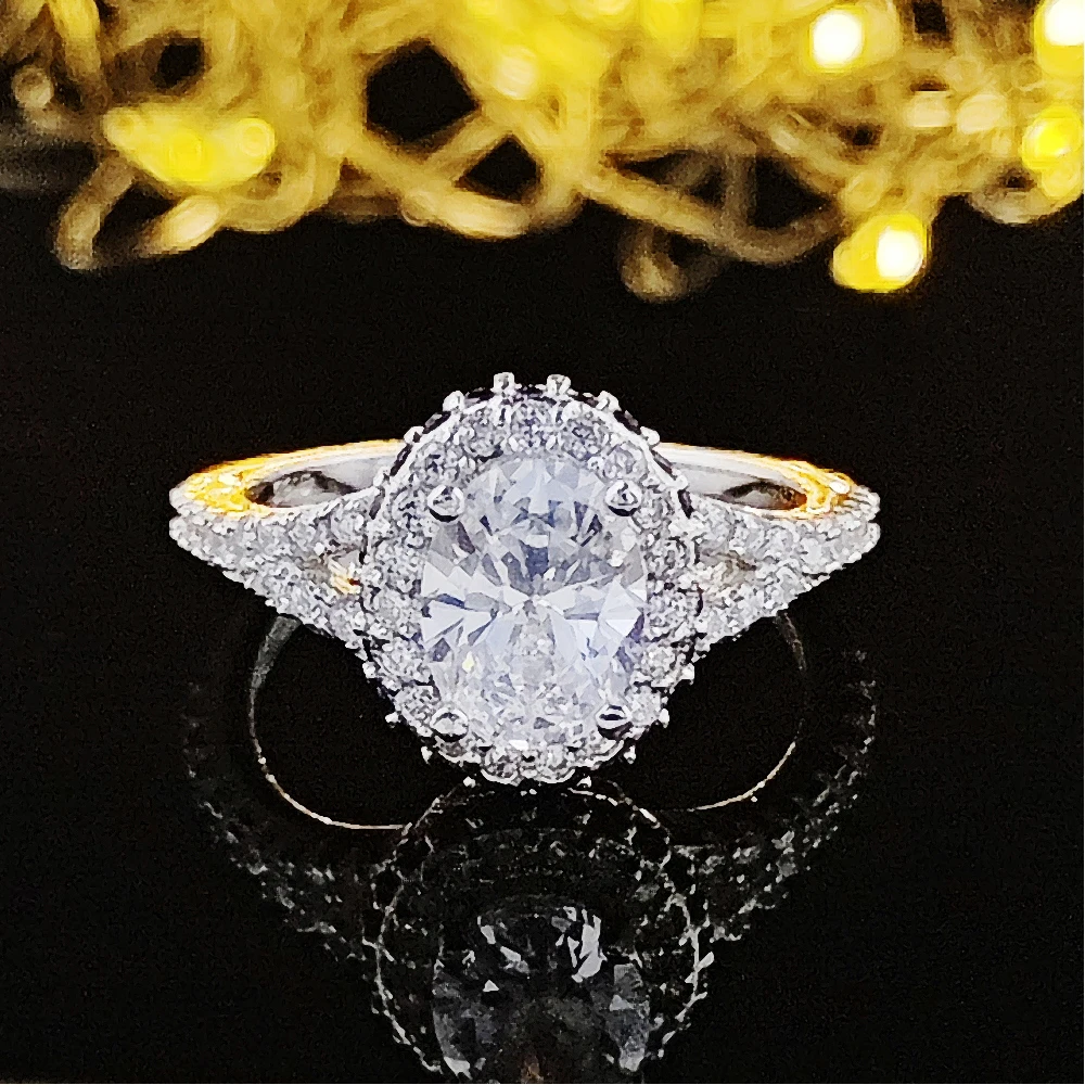 Original Solid Real New 925 Sterling Silver Engagement Ring Genuine